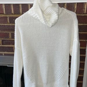Snow White Relaxed Turtleneck Sweater